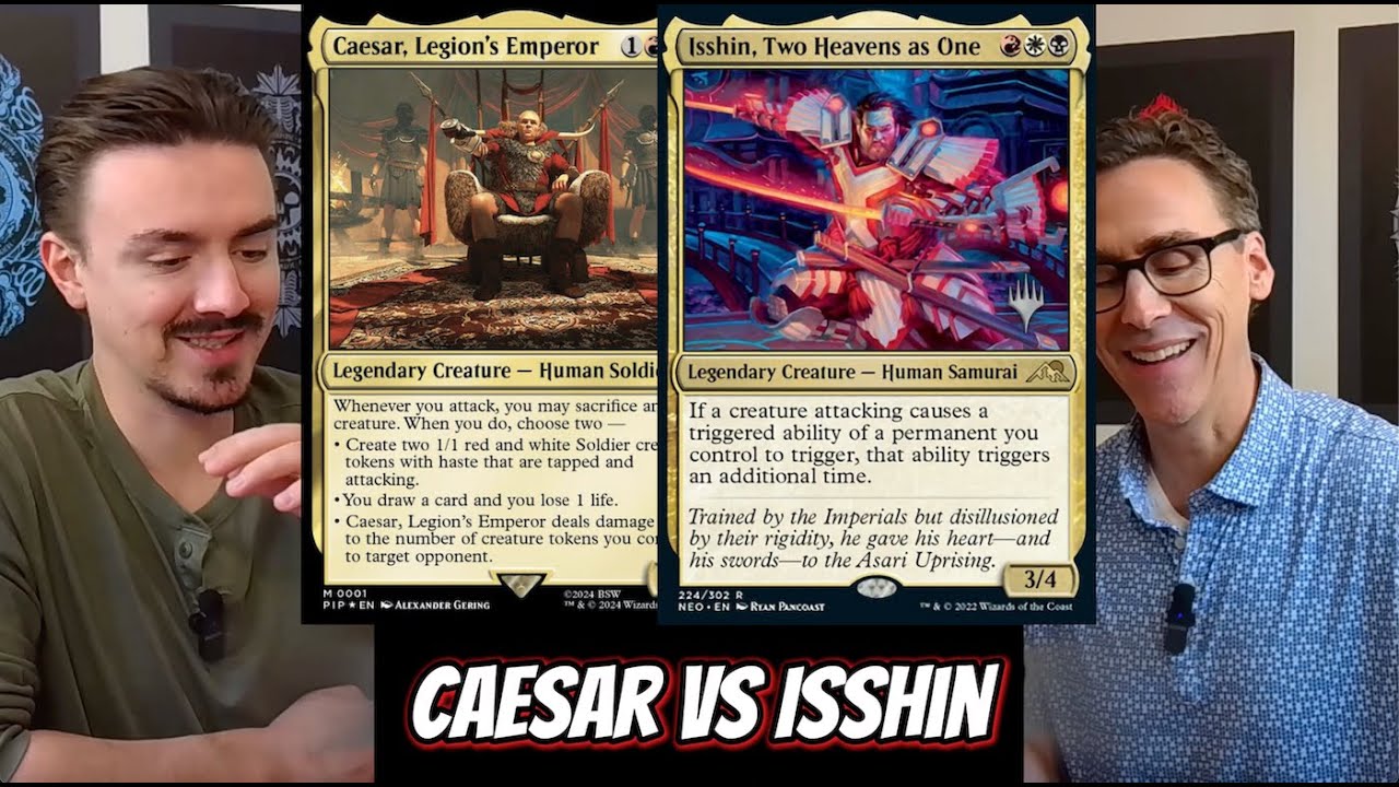 Игровой процесс MTG Commander 1 на 1 за кухонным столом - Цезарь против Иссина