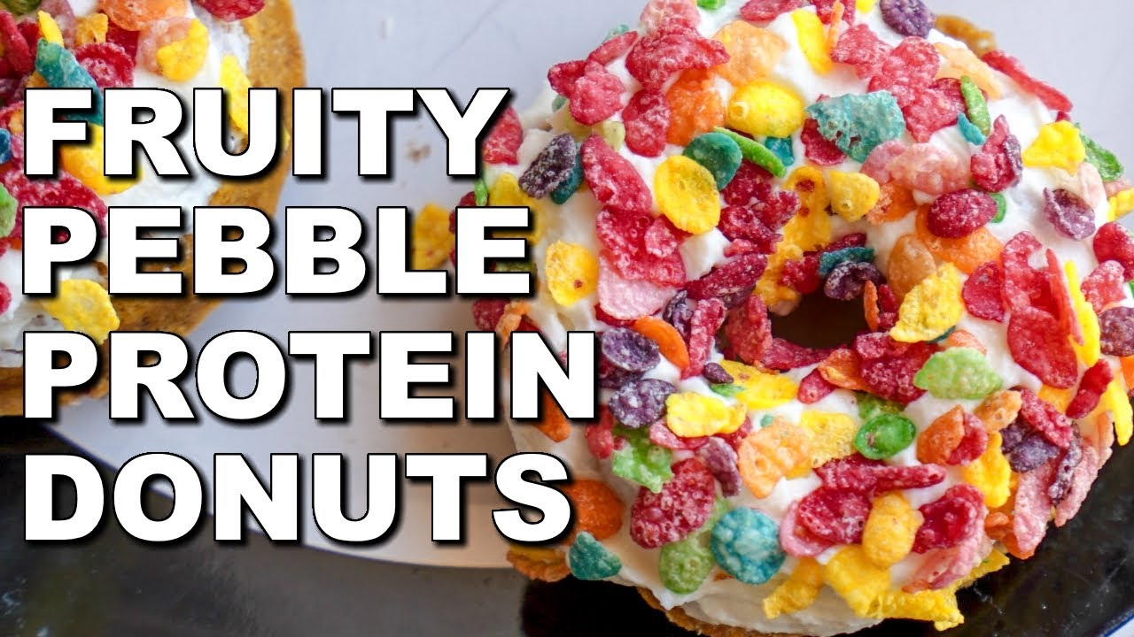 THE BEST PROTEIN DONUT:  Fruity Pebble Protein Donuts (19g PROTEIN PER DONUT)