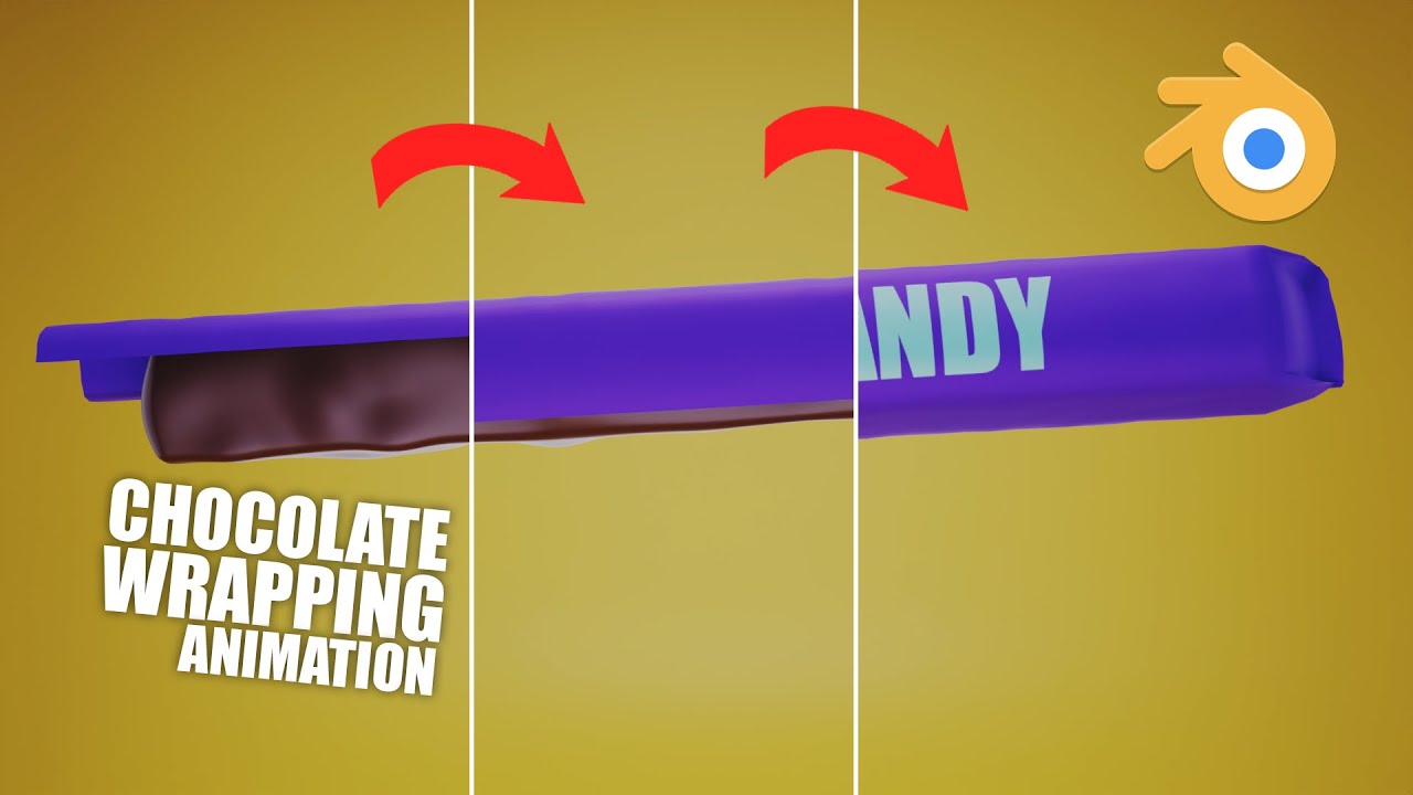 Chocolate Wrapping Animation || Blender Tutorial