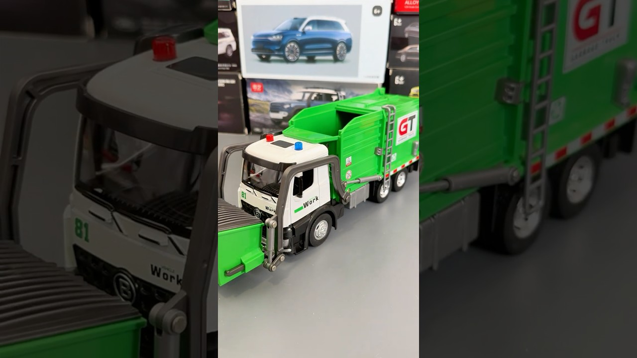[ASMR] Unboxing 1:24 Scale Garbage Truck Model | Zin Cars #truck #diecast #garbage #zincars