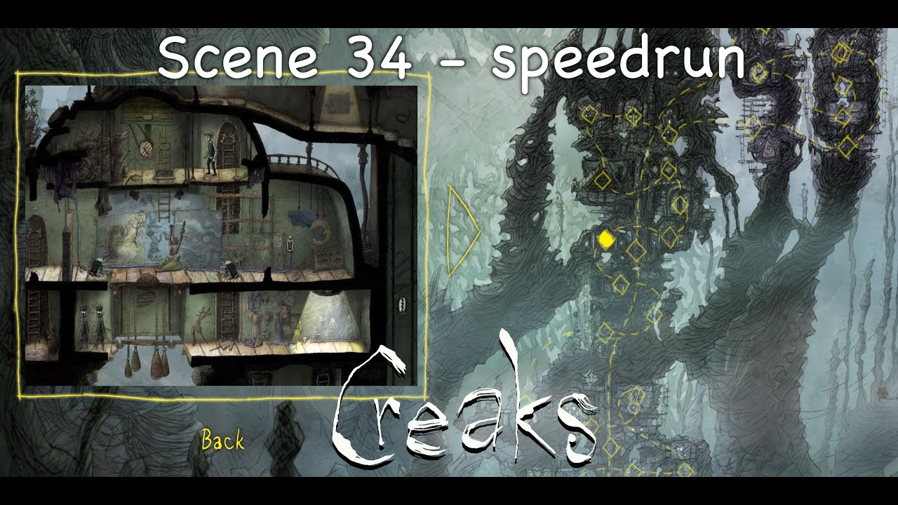 Creaks - scene 34 | playthrough (speedrun) | no game sounds | 4K