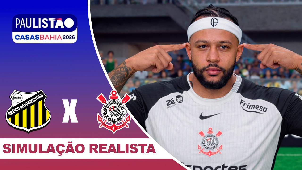 NOVORIZONTINO X CORINTHIANS | Paulistão 2026 SEMIFINAL | Simulação Realista