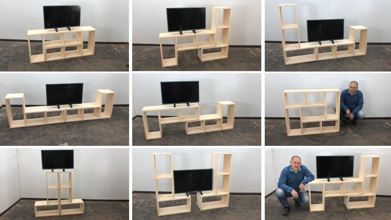 QUUEE&Eacute;!!! Rack para TV que puedes convertir en m&aacute;s de 7 dise&ntilde;os diferentes? INCREIBLE