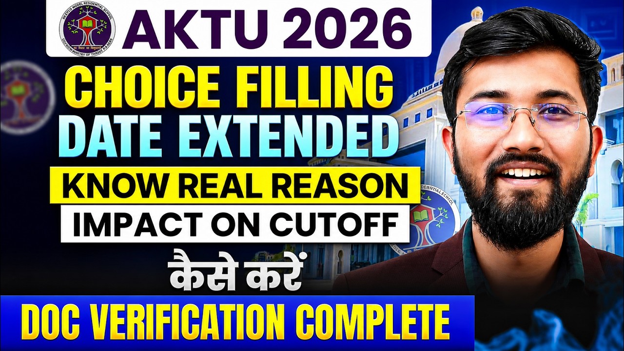 AKTU Counselling 2026 Choice Filling Extended 🔥Cutoff Rise or fall |  Must Backup options