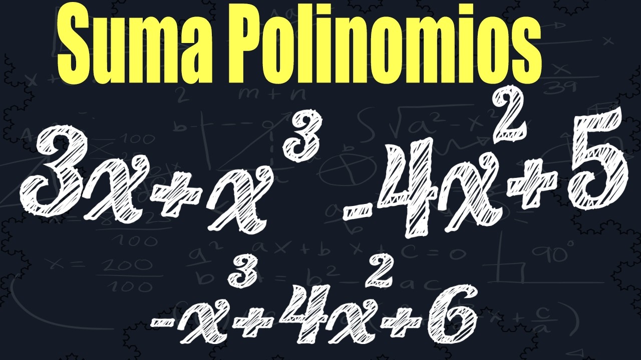 Calcular la suma de tres polinomios #algebra 
