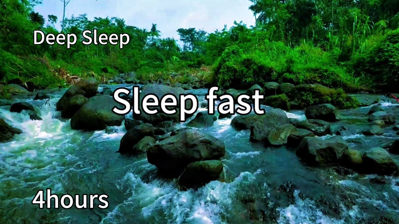 Fall Asleep Fast 💤 4 Hours Natural White Noise | Relaxing River Stream for Insomnia & Anxiety Relief