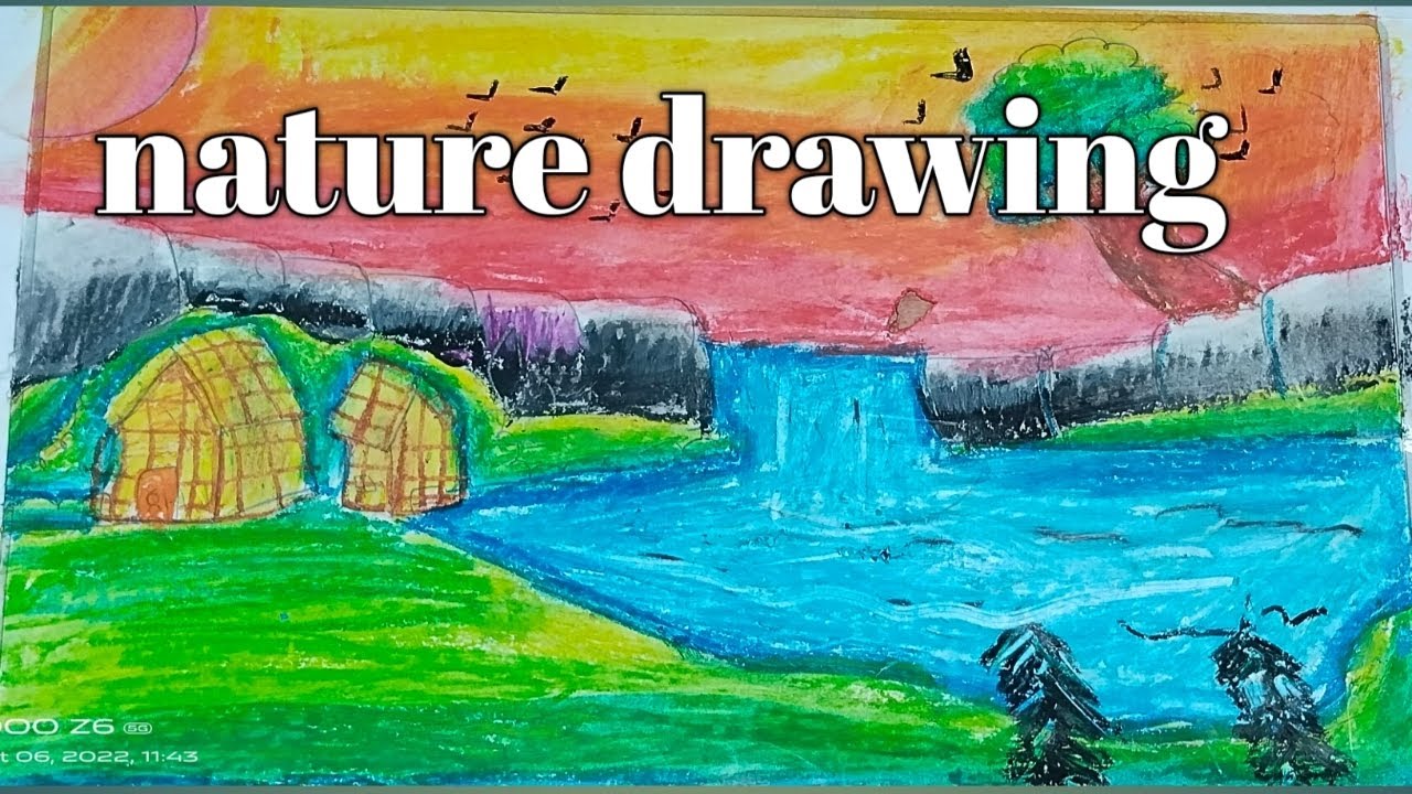 nature drawingoil paste #shorts #youtube Sapna Shivam drawing