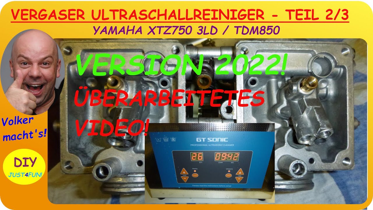 NEU! ✔Vergaser Ultraschall Reiniger - TEIL 2 Yamaha XTZ 750 3LD / TDM 850 - ÜBERARBEITET VERS. 2022😉