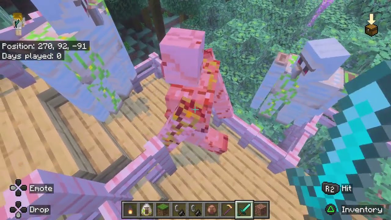 Minecraft gameplay - puting provisions