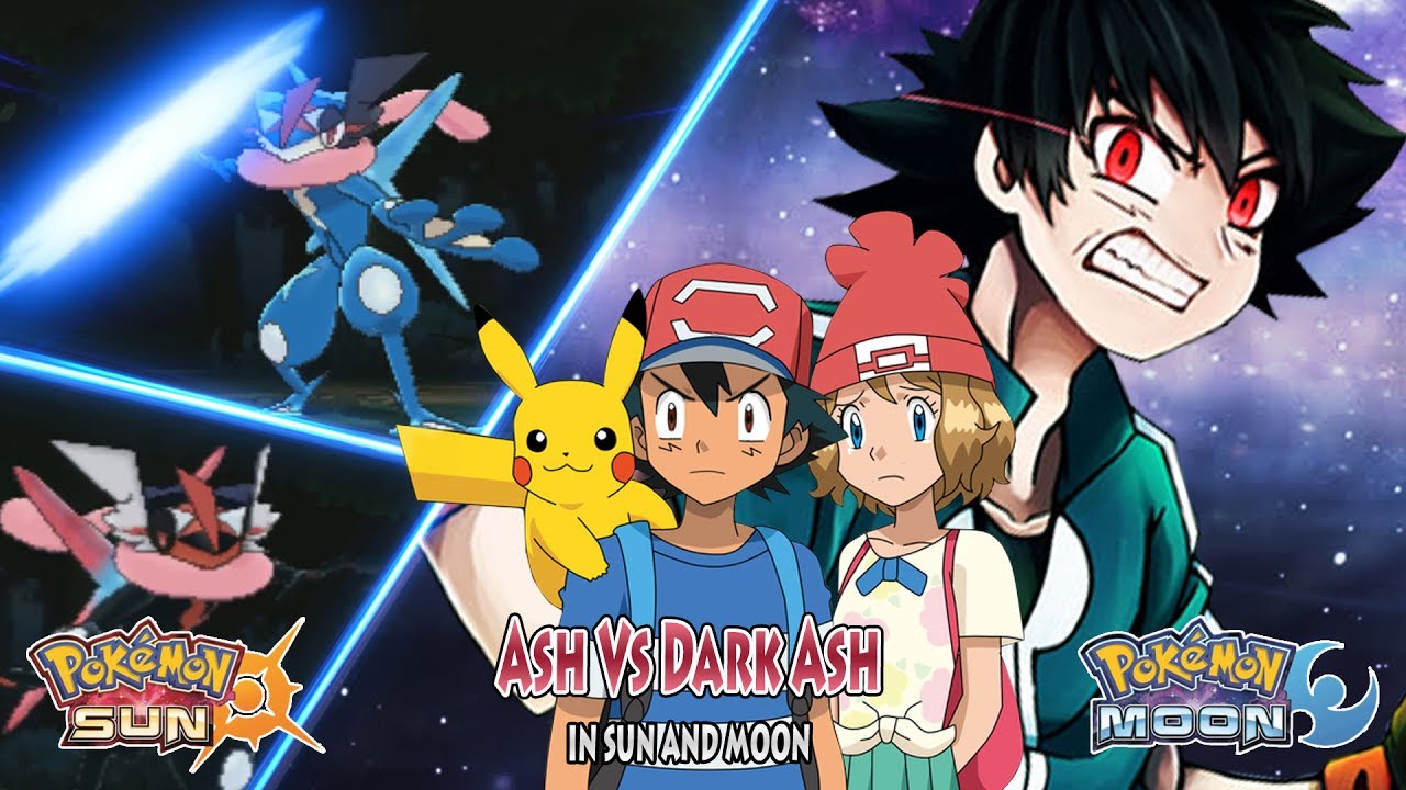 Pokemon Sun and Moon Ash Vs Dark Ash (Ash Save Serena)