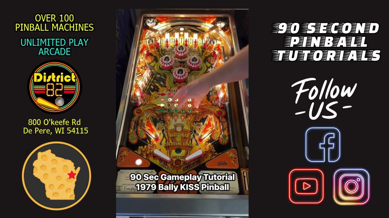90 Second Pinball Tutorials - 1979 Bally KISS Pinball Machine