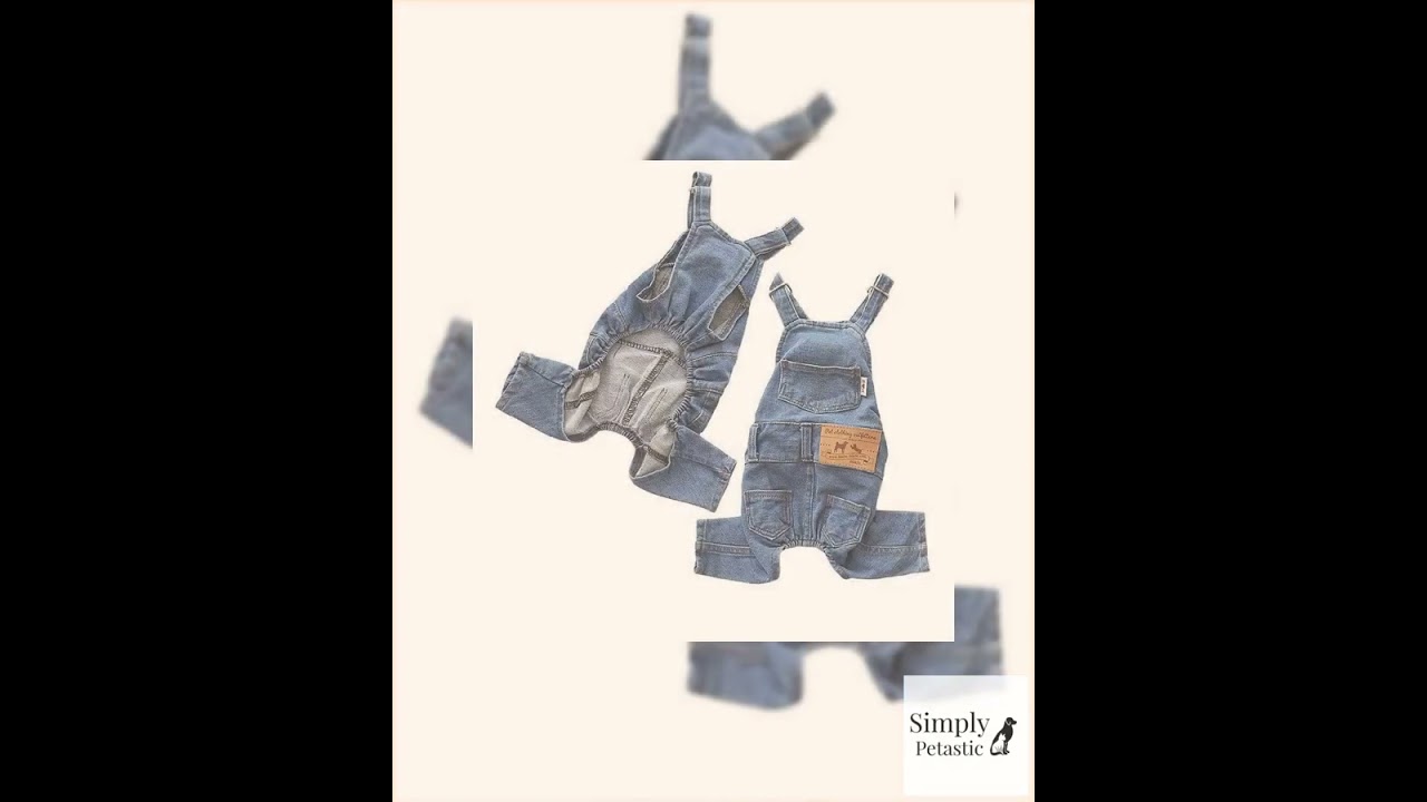 Fashion Pet Jean Overalls for Small Medium Dogs