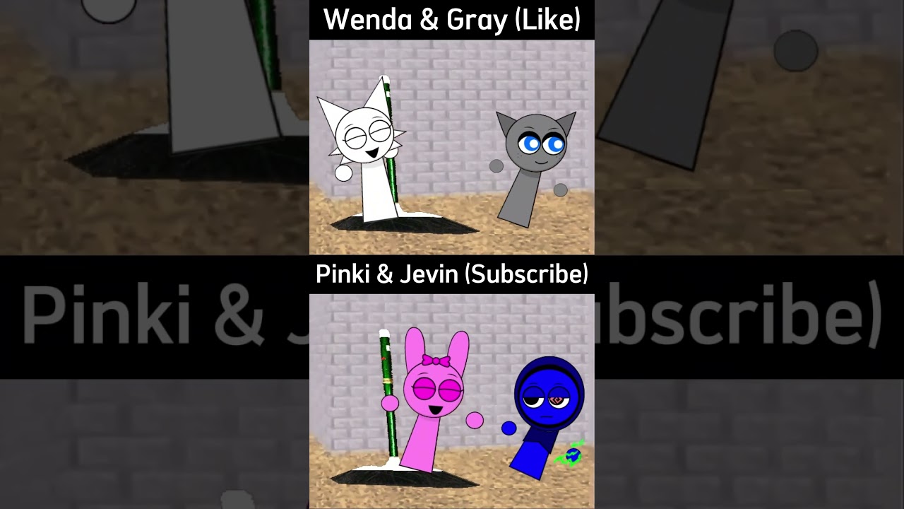 Wenda & Gray or Pinki & Jevin | Sprunki #edit #music #shorts #fyp #sprunki #sprunkiincredibox