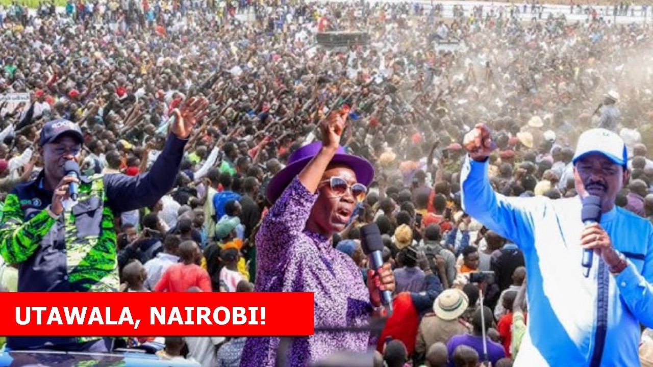 Gachagua, Kalonzo and other united opposition Mega Rally in Utawala to popularise Wantam slogan!🔥