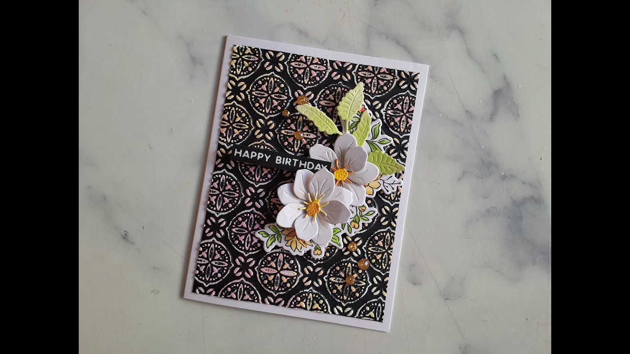 Addxing Colour to Black Embossed Images