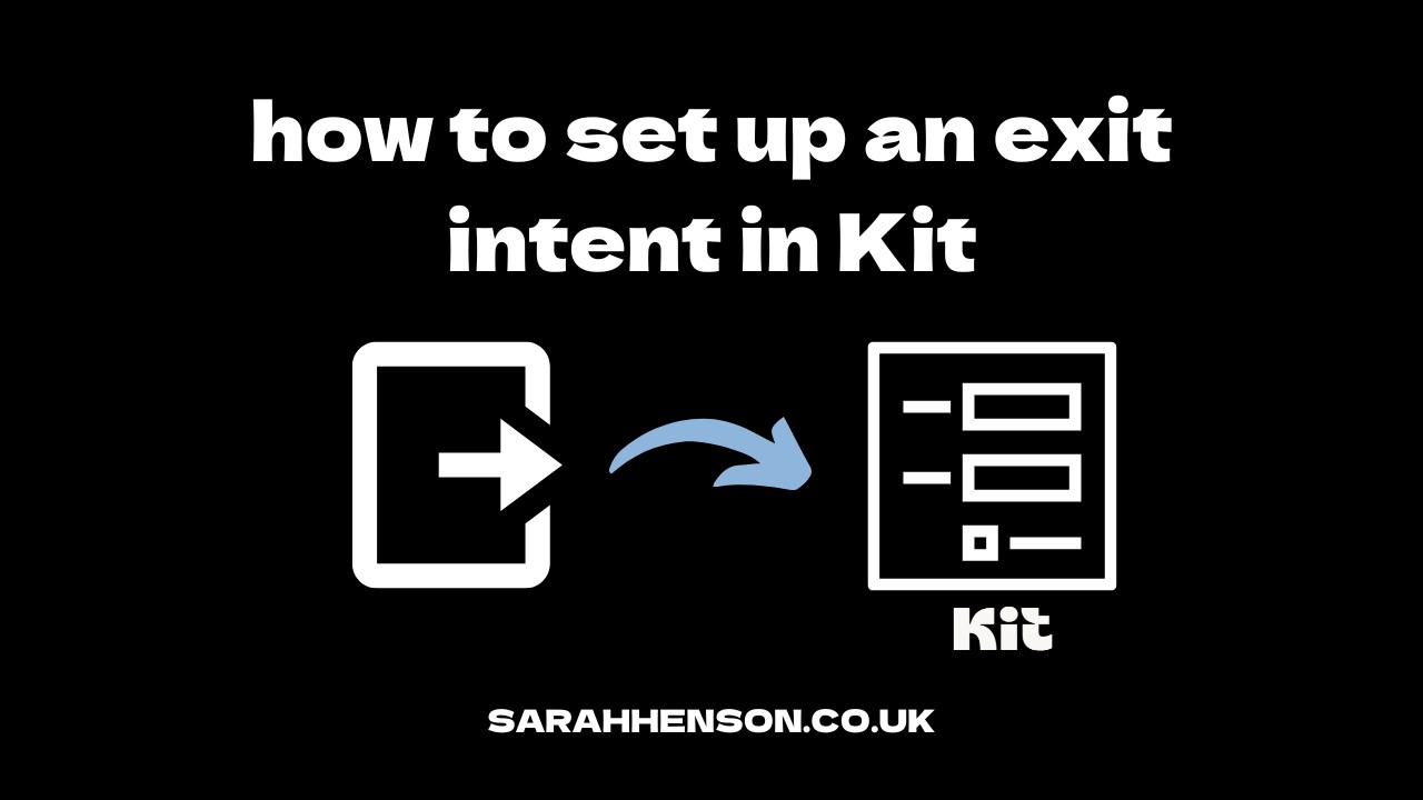 How to set up an exit intent pop-up in ConvertKit and add to your Squarespace (7.1) website