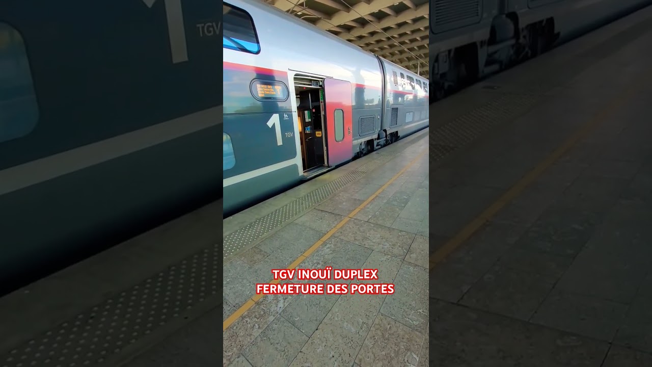 Tgv 🚅 inoui duplex fermeture des portes. #tgv #train #trainspotting #railway #bahn #travel #ouigo