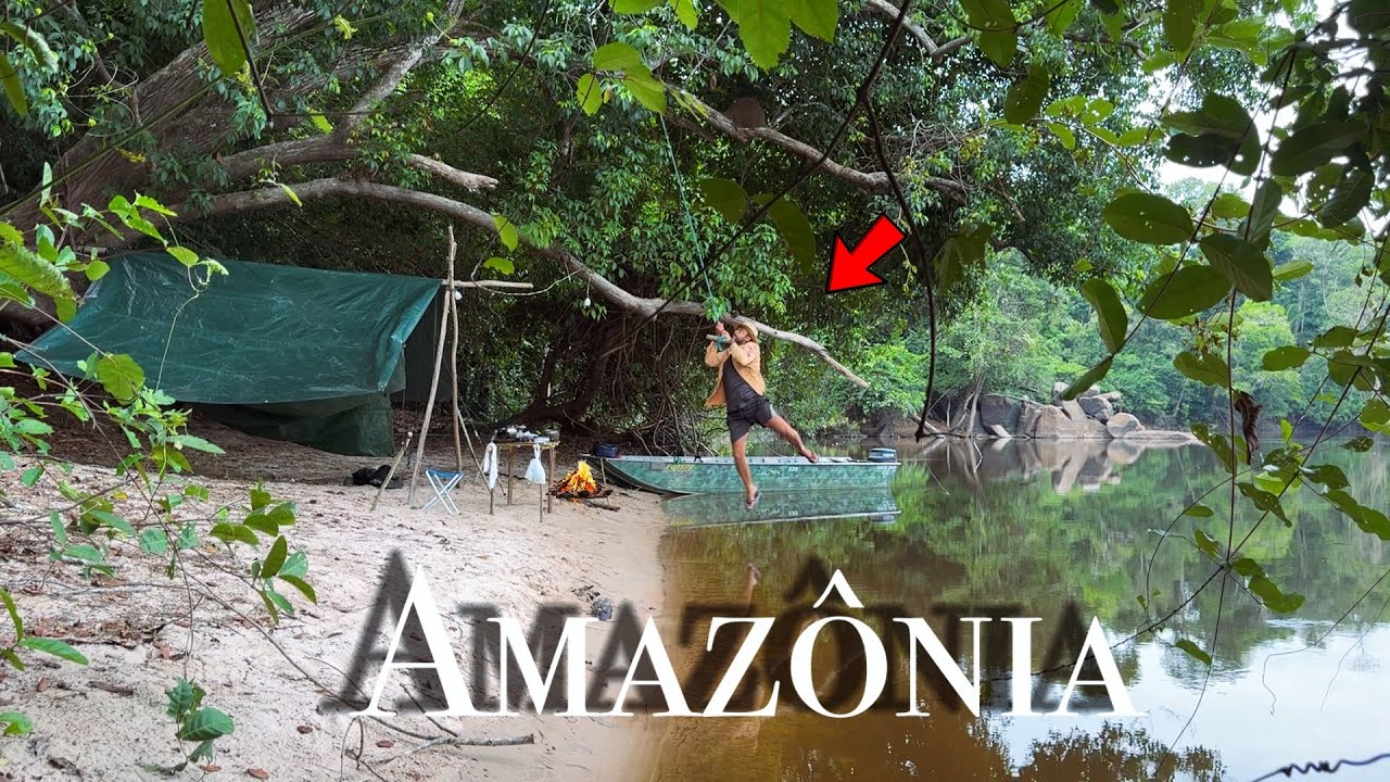 ANIMAIS, PEIXES, AVES, ACAMPAMENTO e Divers&atilde;o Uma aventura SELVAGEM em algum lugar da AMAZ&Ocirc;NIA 