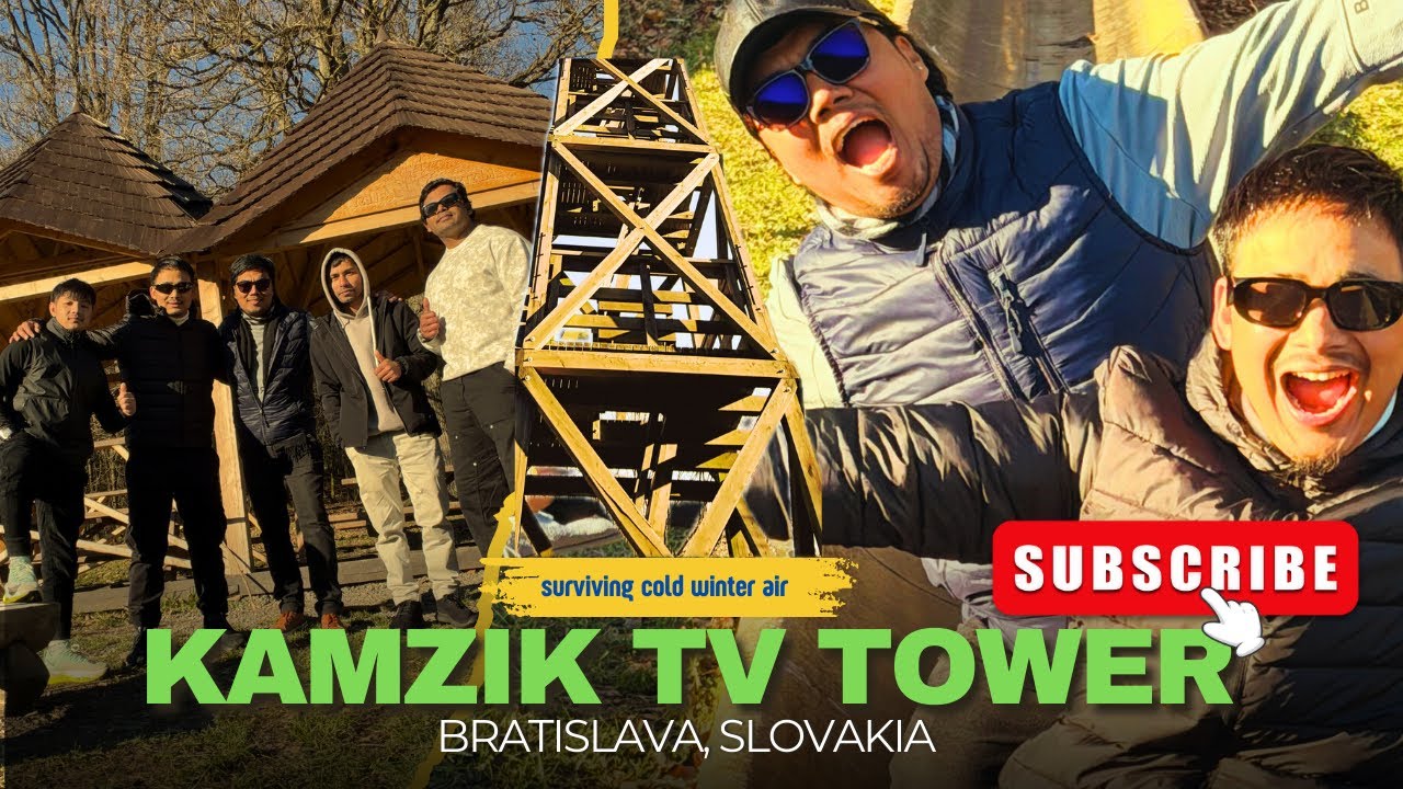  VLOG #149 HIKING TO KAMZIK TOWER , BRATISLAVA , SLOVAKIA | Nepali guys 