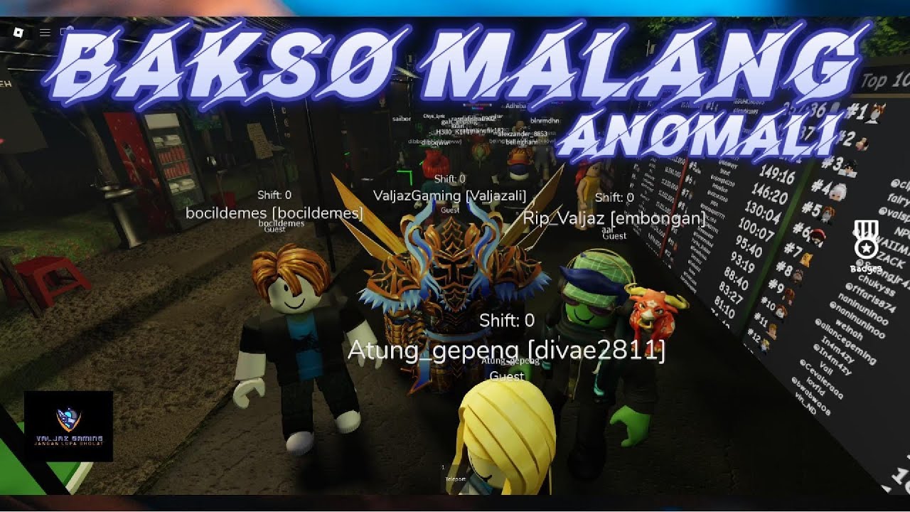 Bakso Malang Anomali - ROBLOX - Maen bareng bertiga Gesss ☠️🧟(Valjaz Gaming)