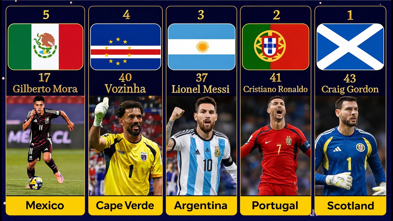 ⚽ TOP 50 Youngest & Oldest Players at the 2026 FIFA World Cup 🏆🌍   fifa world cup 2026