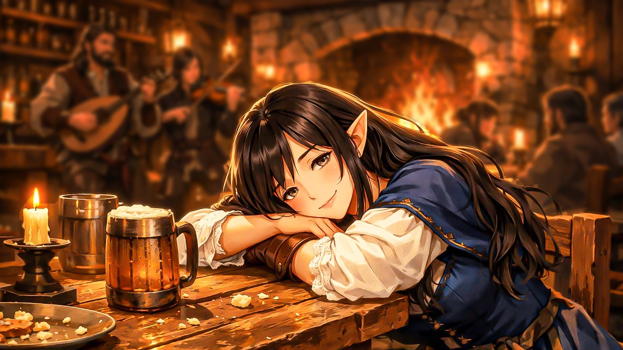 Get some rest.. The storm will soon pass 🔥 Cozy Tavern Fireplace Ambience for Sleep, Relaxing