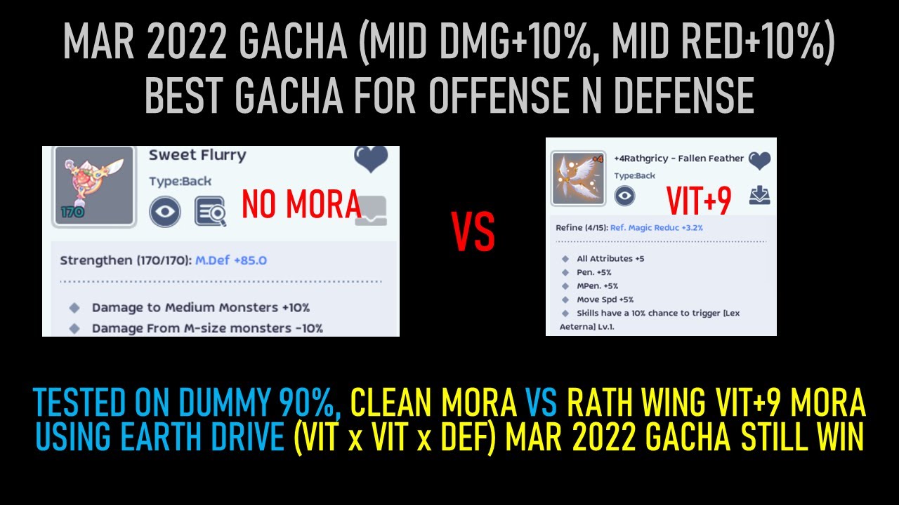 Mar 2022 Gacha | Sweet Flurry Clean Mora | Tested on Dummy 90% vs Rath Wing Vit+9 Mora, Gacha Win
