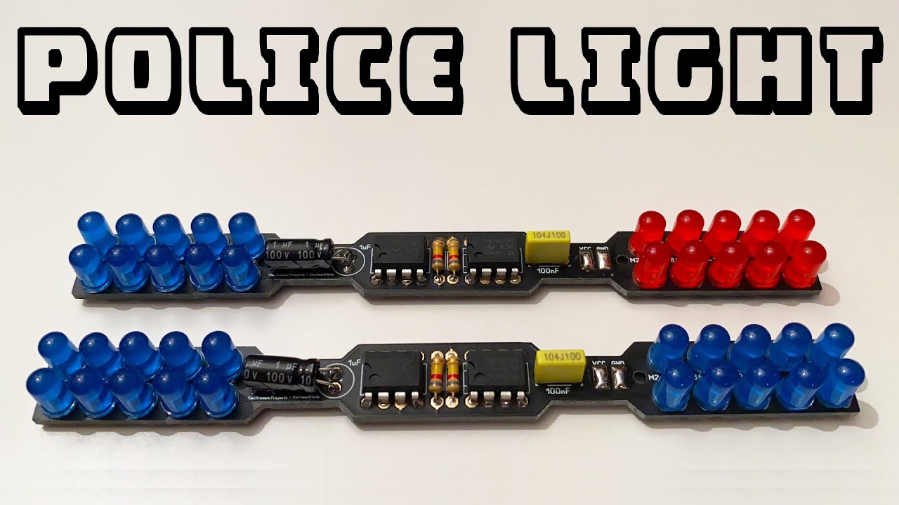 POLICE LED Light DIY with NE555 - PCB Tutorial