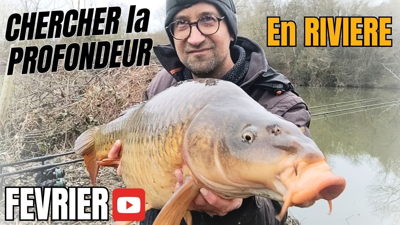 PECHE de la CARPE en RIVIERE  en HIVER | Chercher la profondeur Episode 2