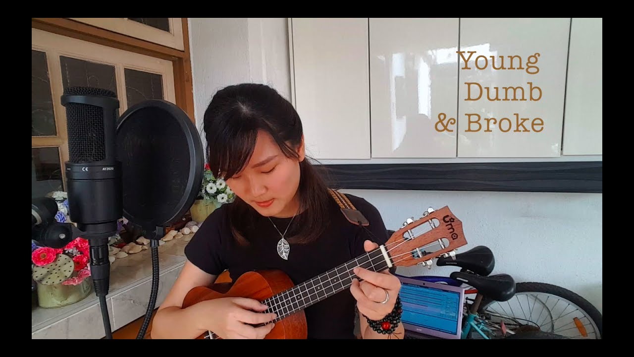 Young Dumb & Broke Cover - Khalid (ukulele + lyrics)