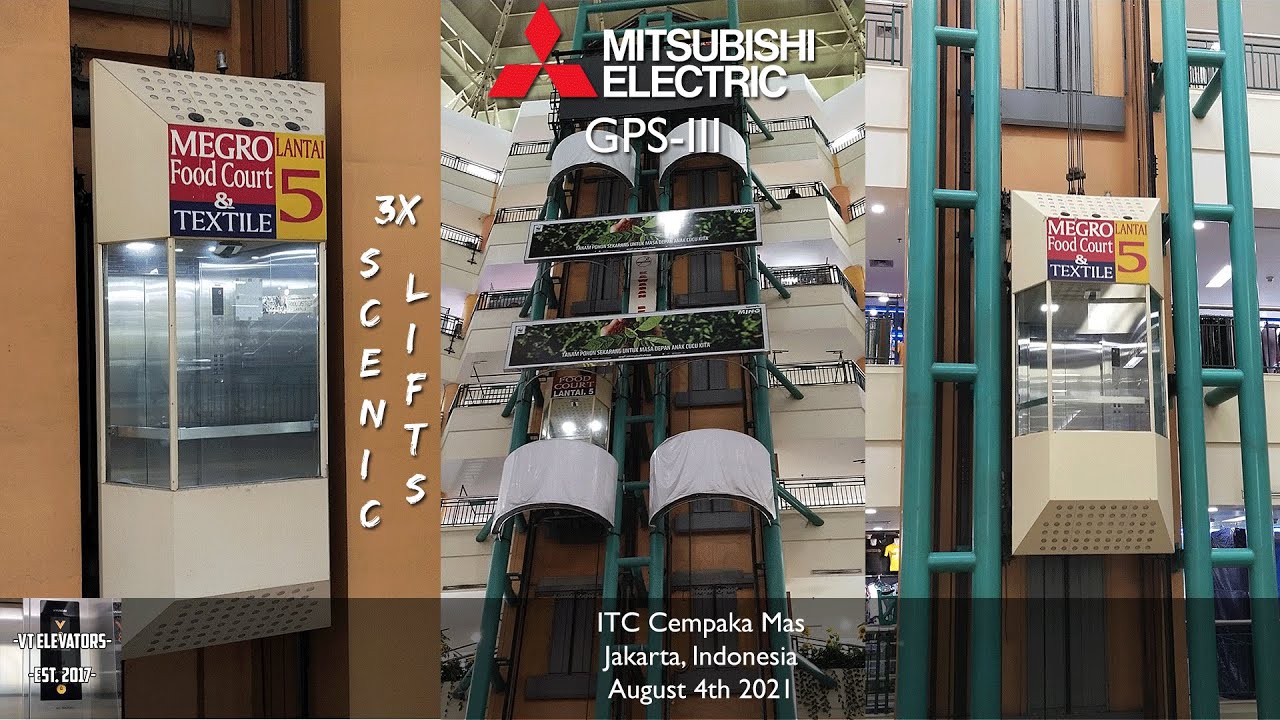 3 Mitsubishi GPS-III BD Scenic Lifts - ITC Cempaka Mas, Jakarta