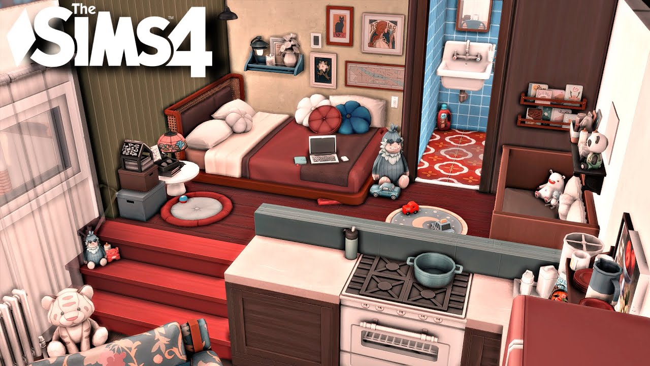 Single Mom Apartment | The sims 4 | Stop motion Speed build | Loft Apartment