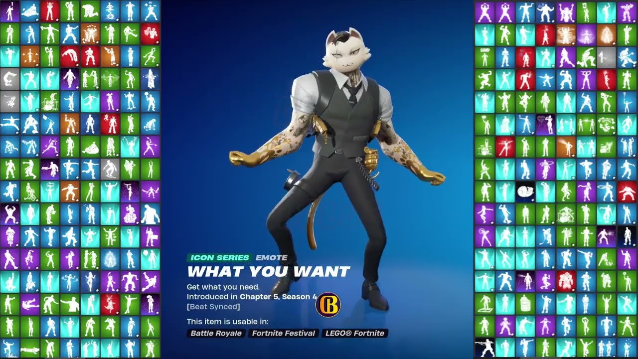100 лучших эмоций с персонажем Мяудас — Fortnite