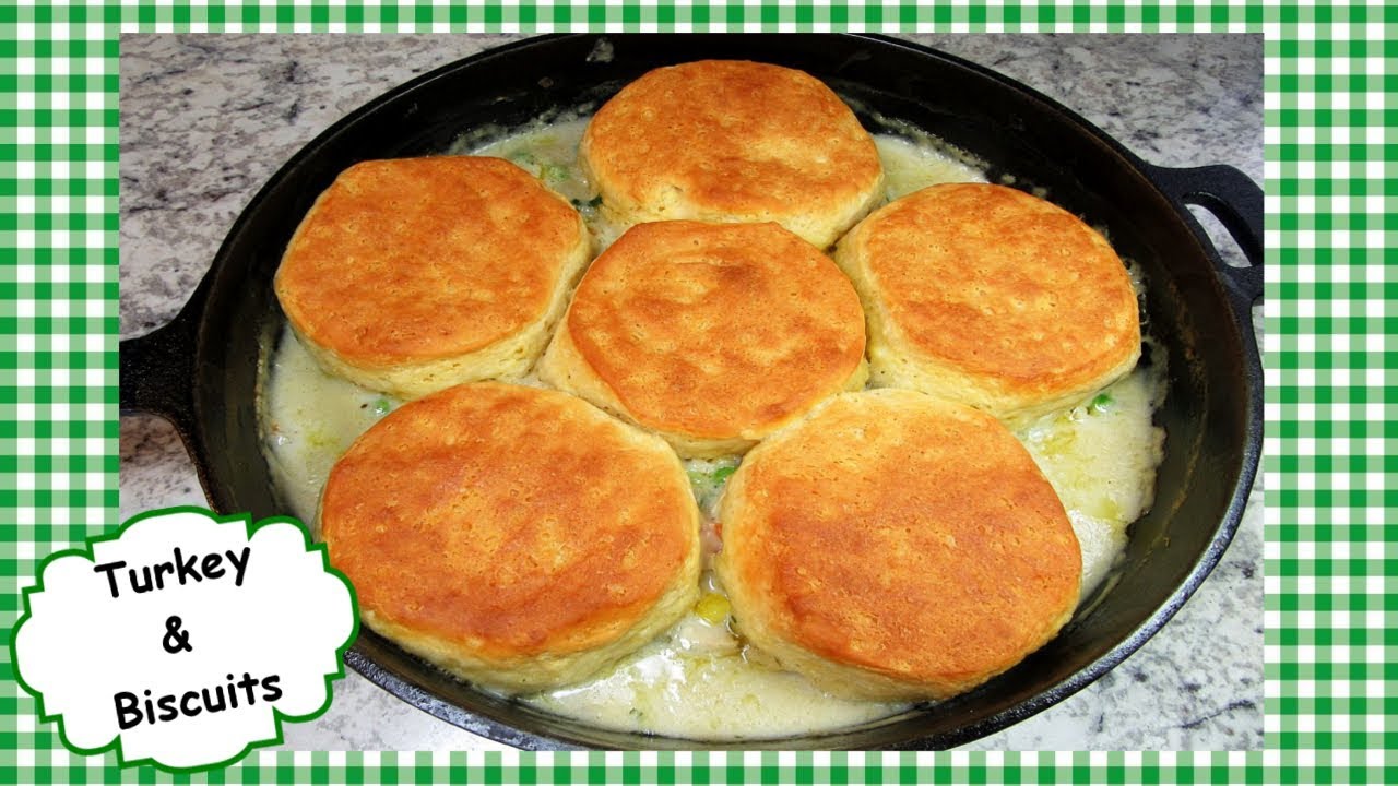 Easy Turkey and Biscuits ~ Leftover Turkey One Pot Casserole Recipe