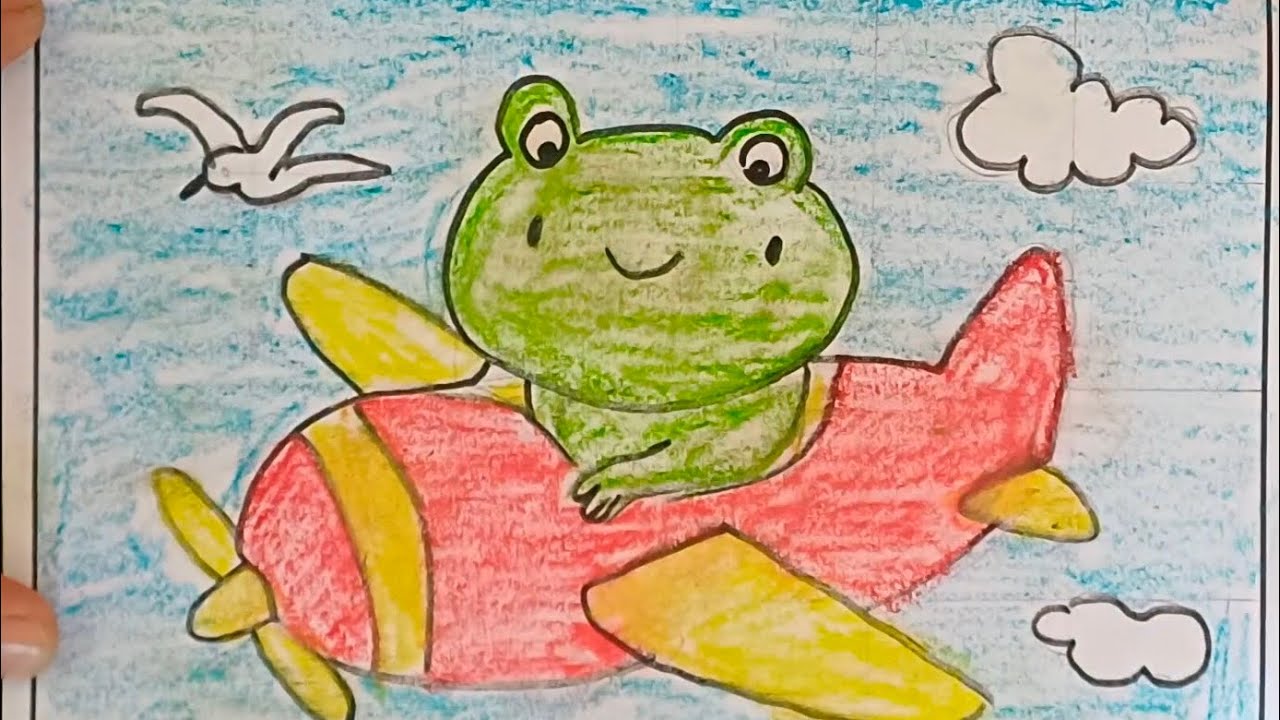 Frog with plan Easy Drawing | #easydrawing #drawing 