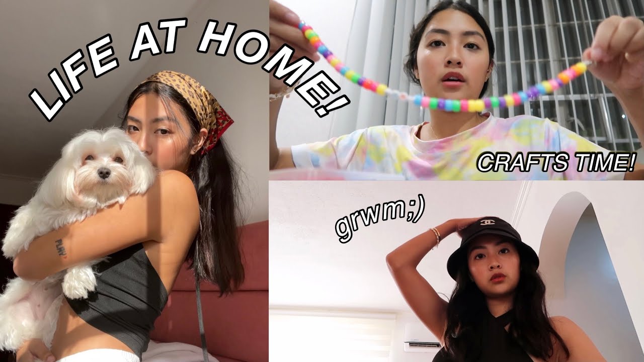 CHILL PROBINSYA LIFE: karaoke grwm, making bracelets, life at home | Rei Germar