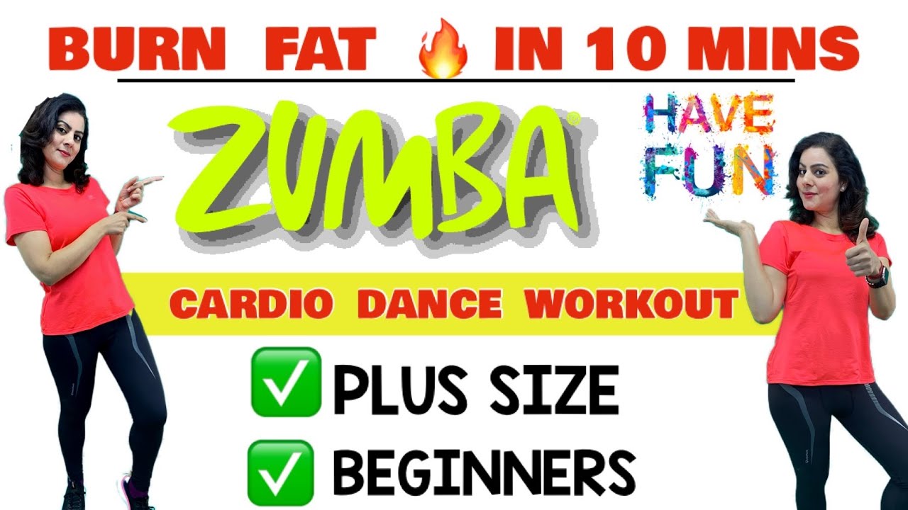 Simple Zumba Dance Workout For Beginners At Home -  10 Mins Easy Cardio Exercises For Weight loss