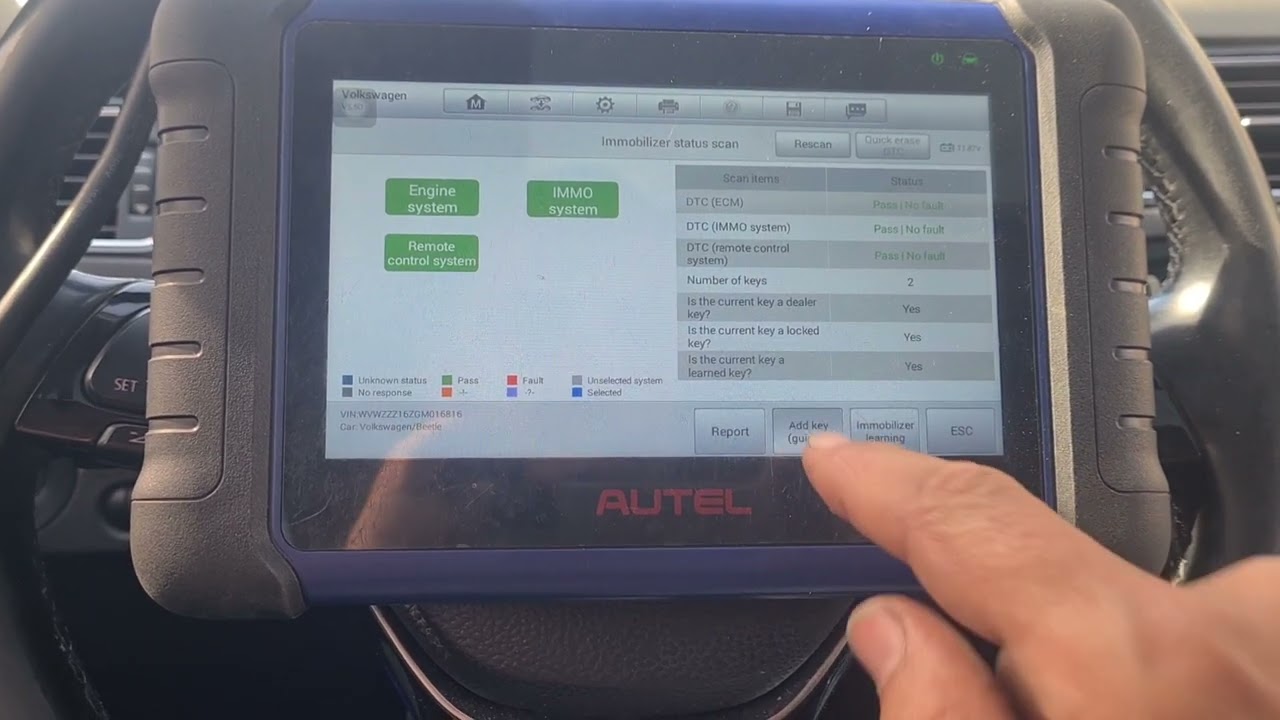 volkswagen jetta / key programming /autel