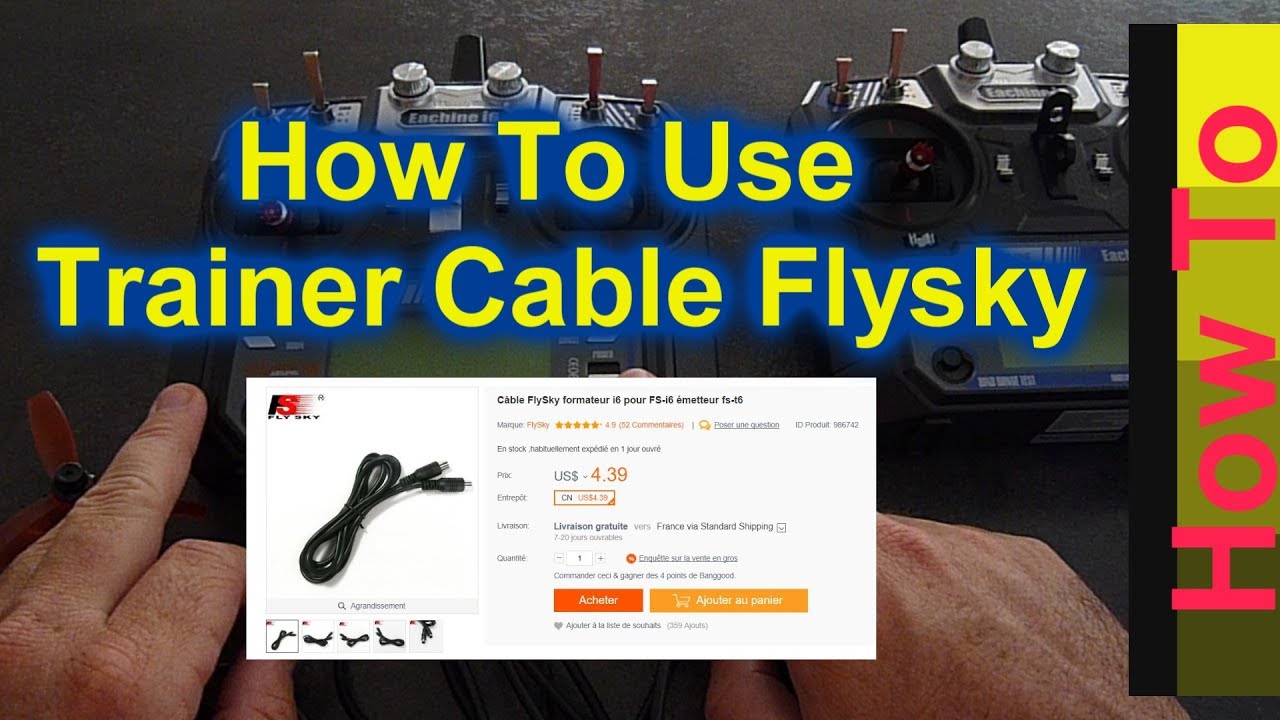 [How to use] Trainer cable Flysky i6 transmitter / Coach cable / Banggood