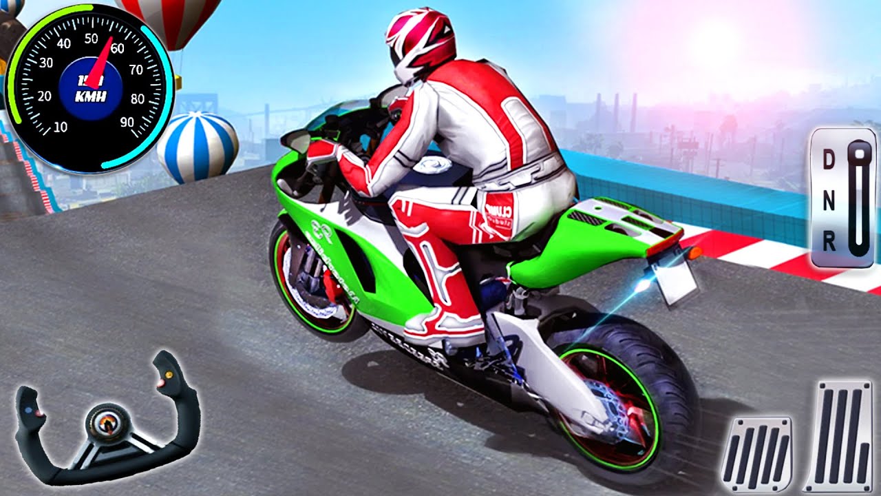 Mega Ramp GT Bike Stunt Racing Simulator 3D - Extreme Motocross Dirt Bike Racer - Android GamePlay