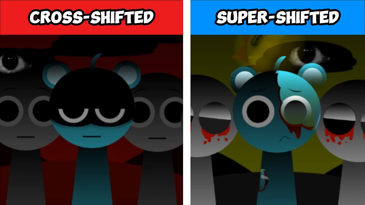 Incredibox Sprunki Cross-Shifted против Super-Shifted