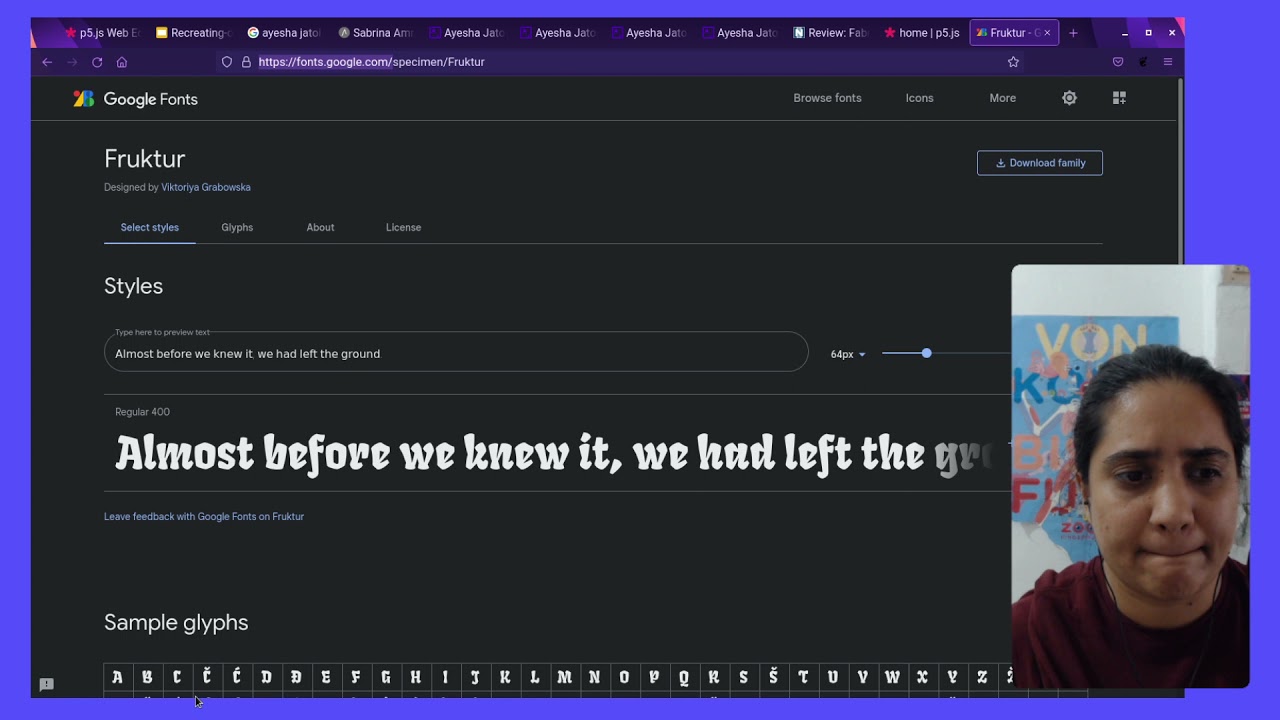 Exploring Text and Arrays with Aisha Jatoi | p5.js Tutorial