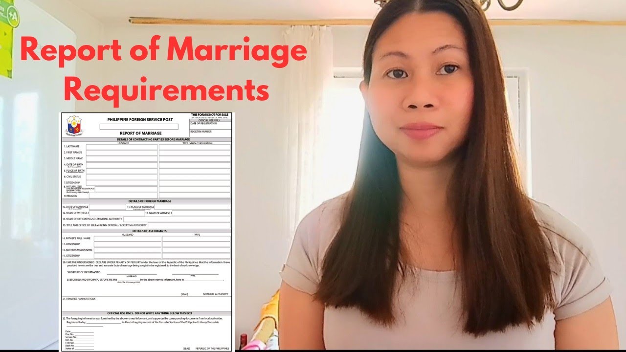 Report of Marriage Requirements| ROM | DFA Aseana | Betty KM
