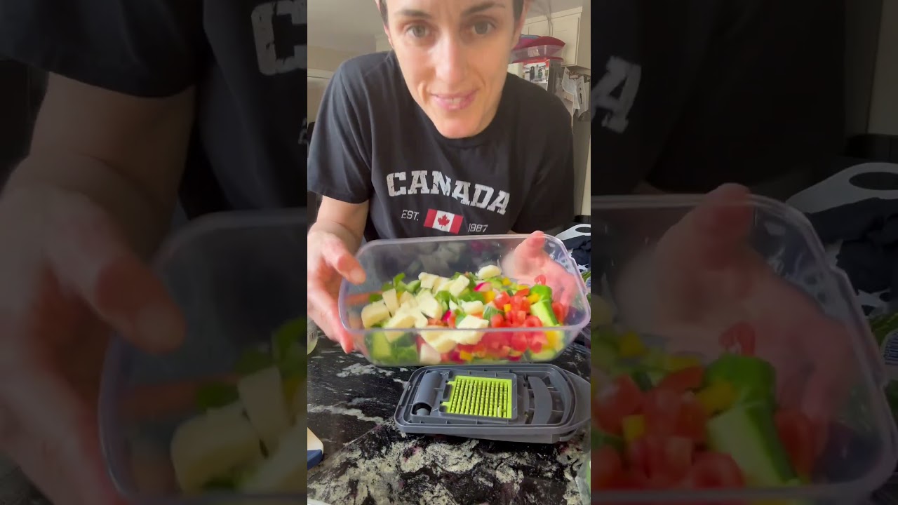 Healthy Fast Food. Veggie chopper salad. Anything goes! 