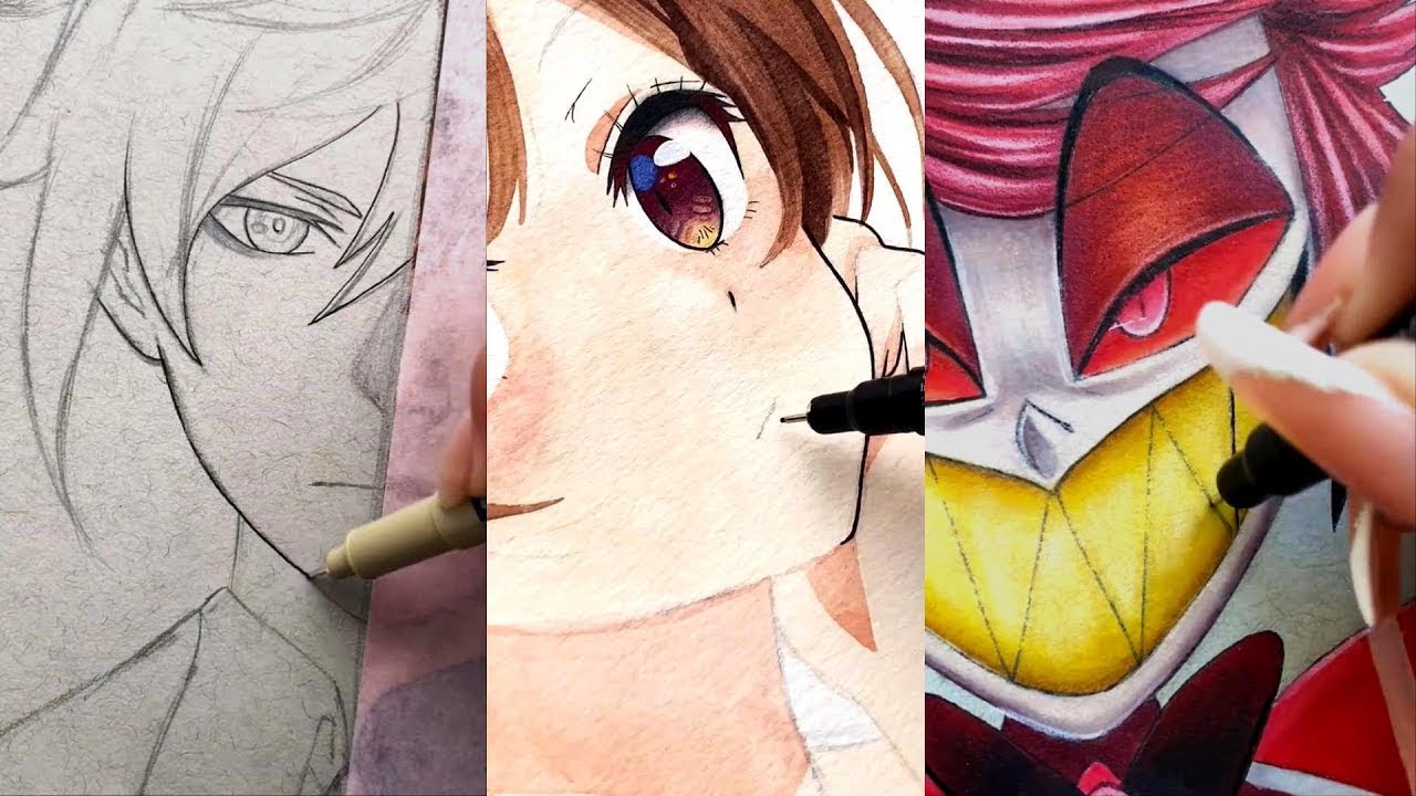 🖌️🎨Art drawing  tiktok compilations  ~ 😍Anime  #160