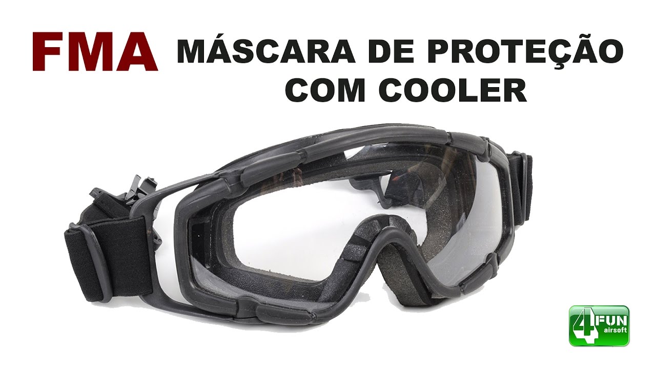 Máscara de Proteção com Cooler para Airsoft