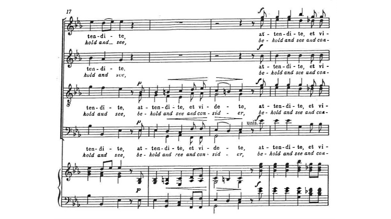 Pablo Casals - O Vos Omnes for SATB Choir (1942) [Score-Video]