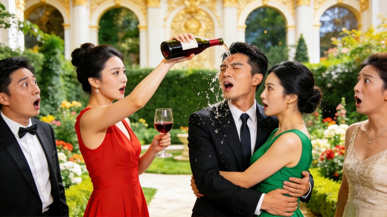 订婚宴上，相恋3年的男友却护情妇，我当场怒泼红酒，转头嫁他权势滔天的总裁叔叔，从此被捧在手心，渣男彻底慌了！#中国电视剧 #短剧 #情感 #爽文