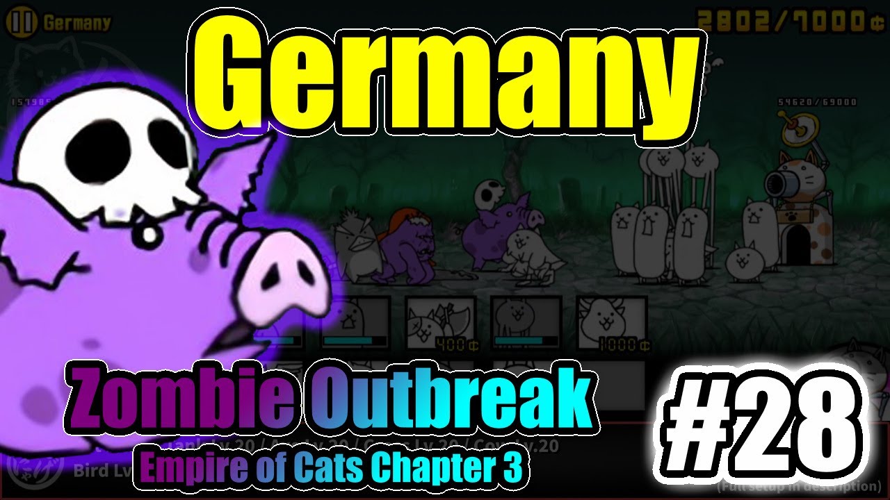 The Battle Cats – Germany｜Zombie Outbreak – Empire of Cats Ch.3 #28｜F2P – Basic Only