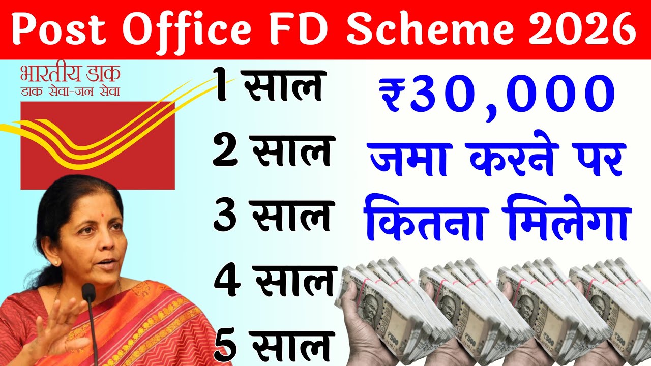Post Office Fixed Deposit 2026 | ₹30,000 FD Return Calculator | Best Safe Investment Plan